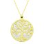 Collar en plata bañada en oro Árbol de la Vida